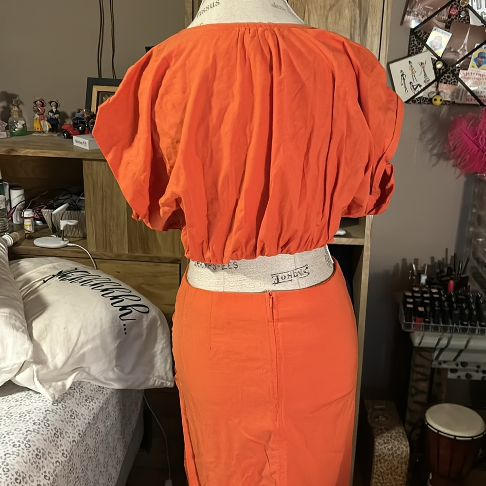 Lulus Orange Crop Top and Maxi Skirt Set - Small - Picture 7 of 10